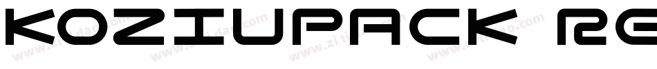 Koziupack Regular字体转换
